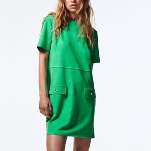 Zara faux suede dress
